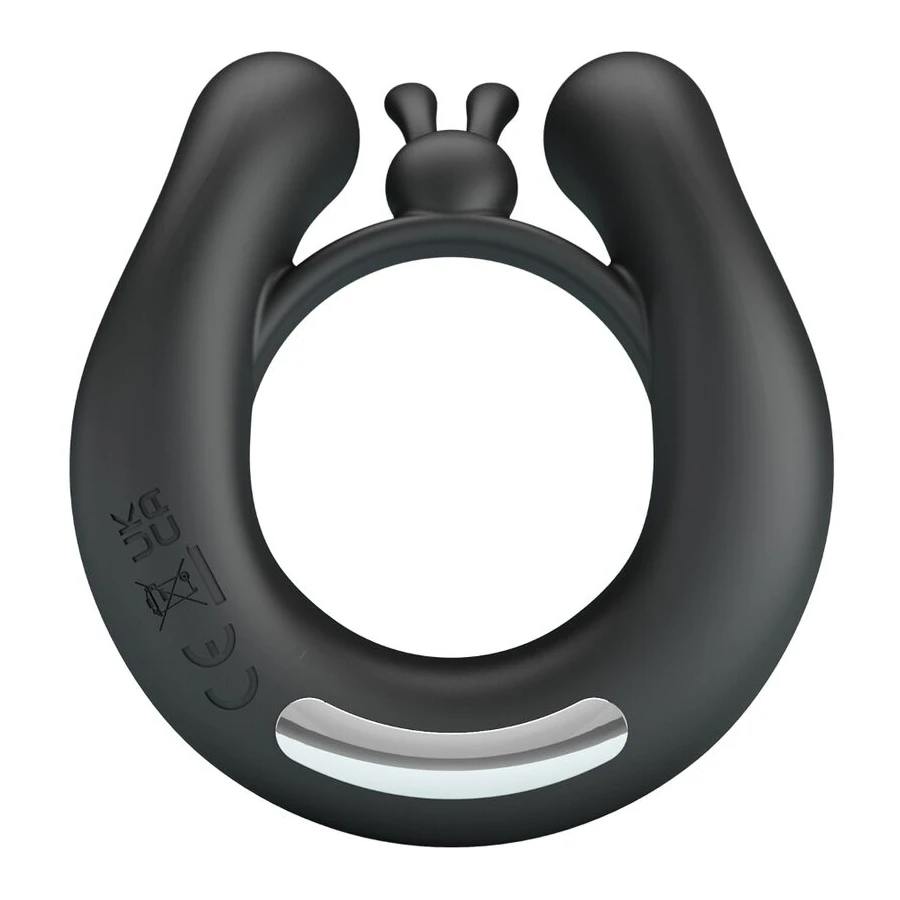 PRETTY LOVE - DAHLIA VIBRATIONSRING + KLITORISSTIMULATOR 12 VIBRATIONEN SCHWARZ